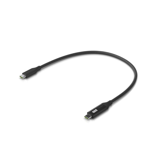 Cablu USB-C UniFi Ubiquiti cu Afișaj Putere Încărcare 100W, 0,3 m, Negru, UACC-Cable-USB-100W-0.3M-BK